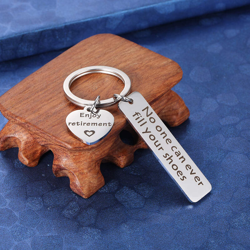 No One Can Ever Fill Your Shoes Retirement Keychain Keychain GrindStyle
