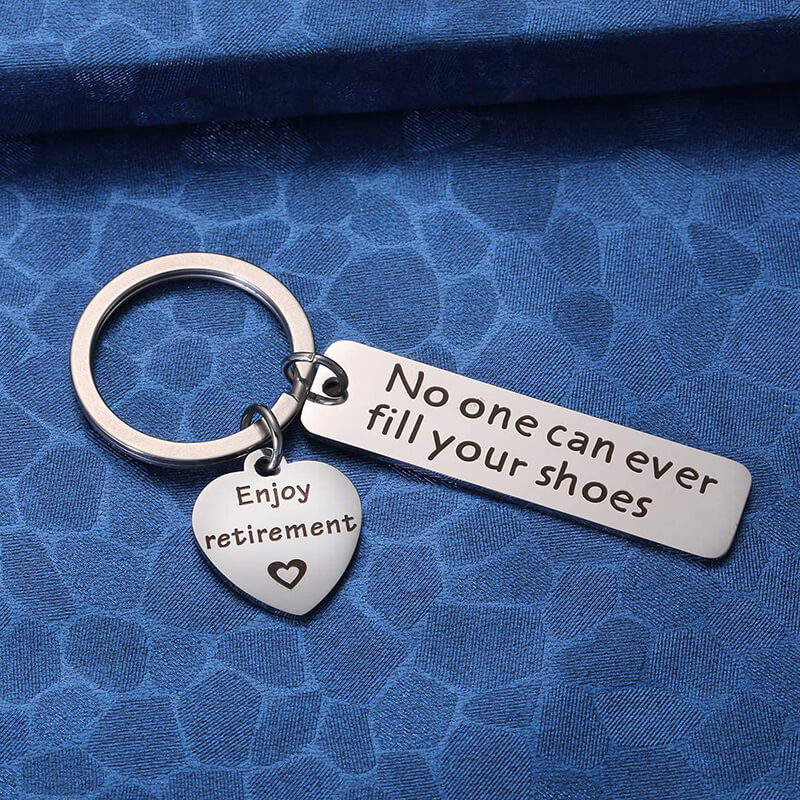No One Can Ever Fill Your Shoes Retirement Keychain Keychain GrindStyle