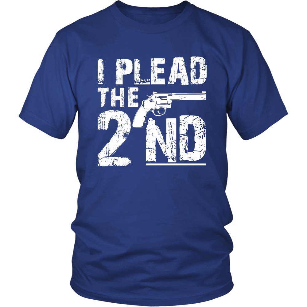 I Plead The 2nd T-shirt teelaunch District Unisex Shirt Royal Blue S