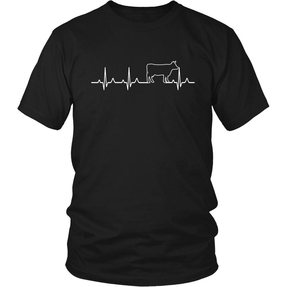 I Love Cows T-shirt teelaunch District Unisex Shirt Black S