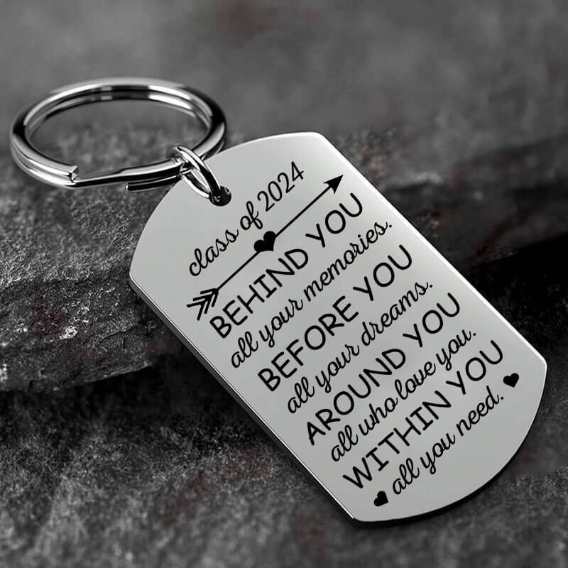 Behind You All Your Memories - 2024 Graduation Keychain