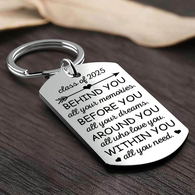 Behind You All Your Memories - 2025 Graduation Keychain