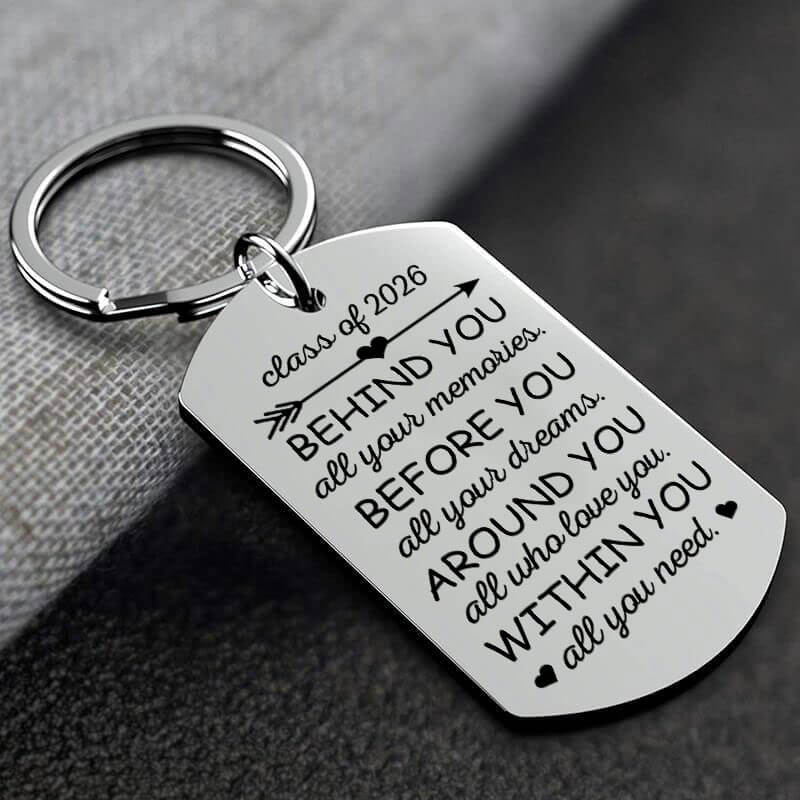 Behind You All Your Memories - 2026 Graduation Keychain