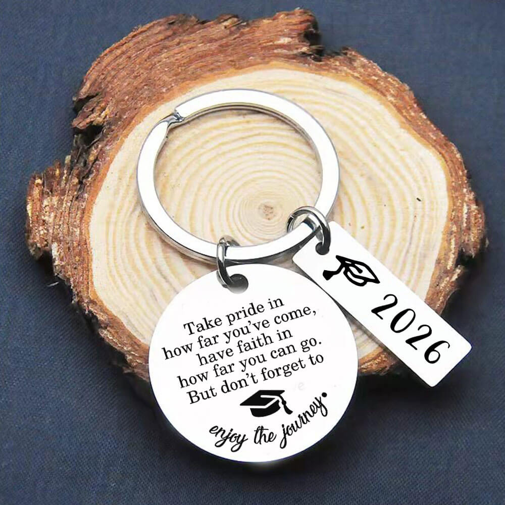 Enjoy The Journey - 2026 Graduation Keychain