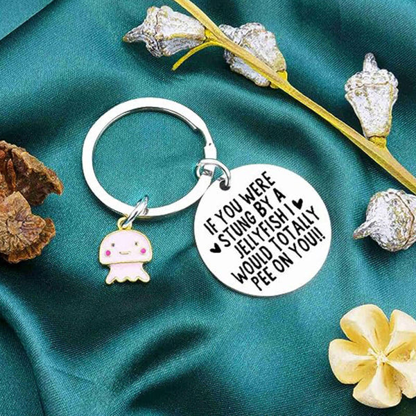 JXGZSO Freundschafts-Make-up-Tasche Mit Lustigem Spruch – 'If You Were Stung By A Jellyfish…', Segeltuch, 23x17x5 Cm