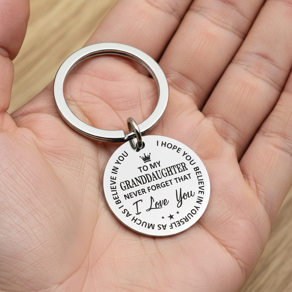 To Grandson/Granddaughter Believe In Yourself Keychain