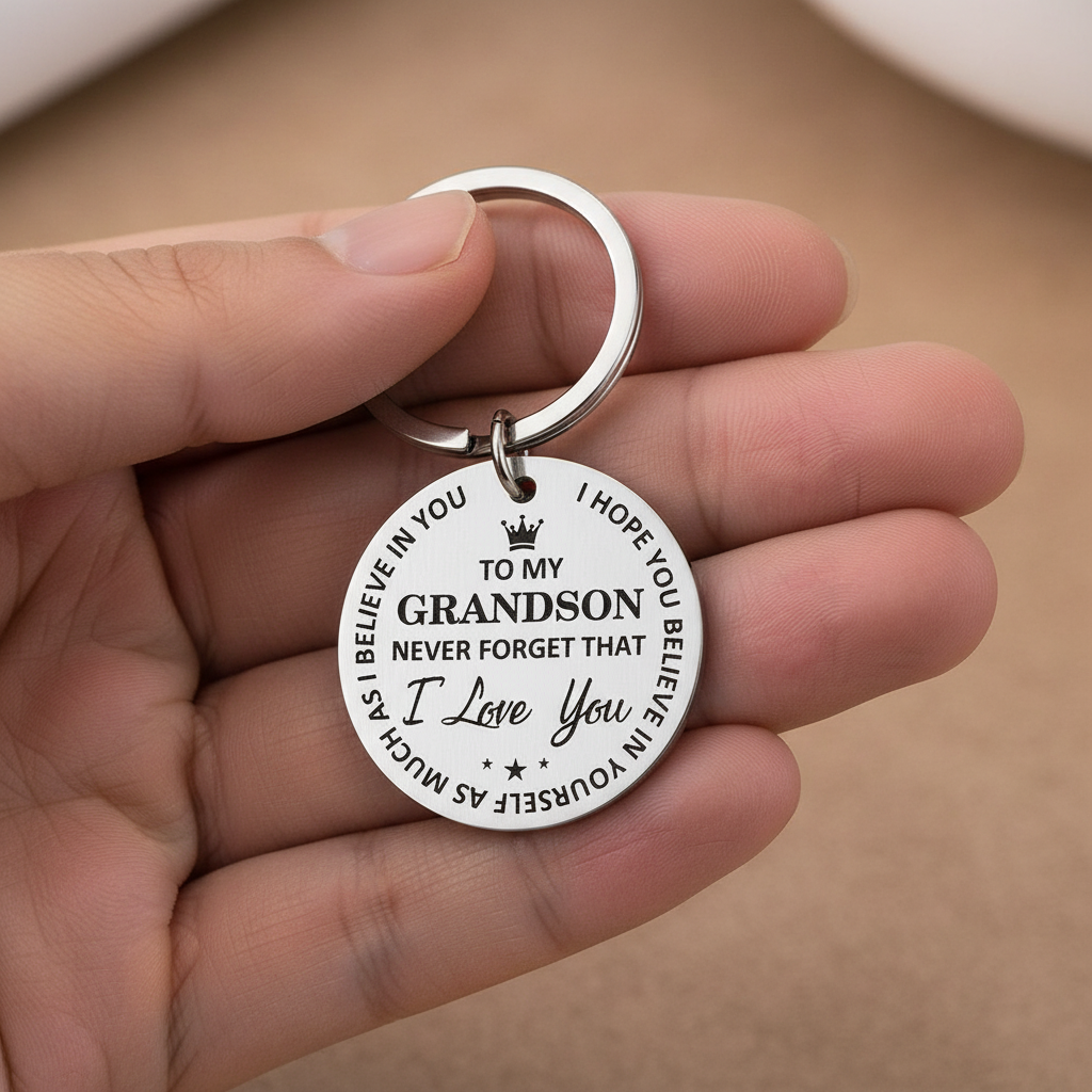 To Grandson/Granddaughter Believe In Yourself Keychain