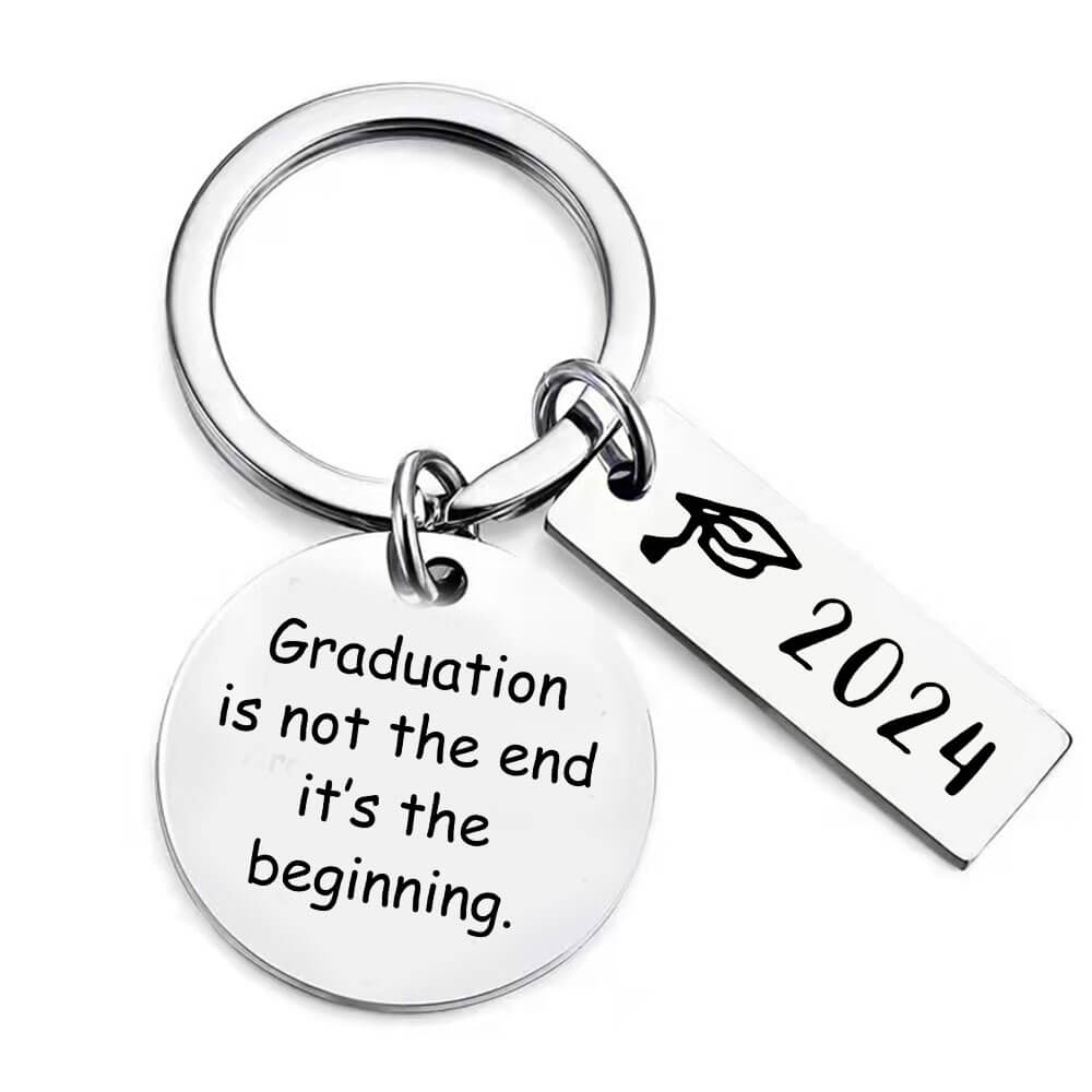 Graduation  is the beginning - 2024 Graduation Keychain