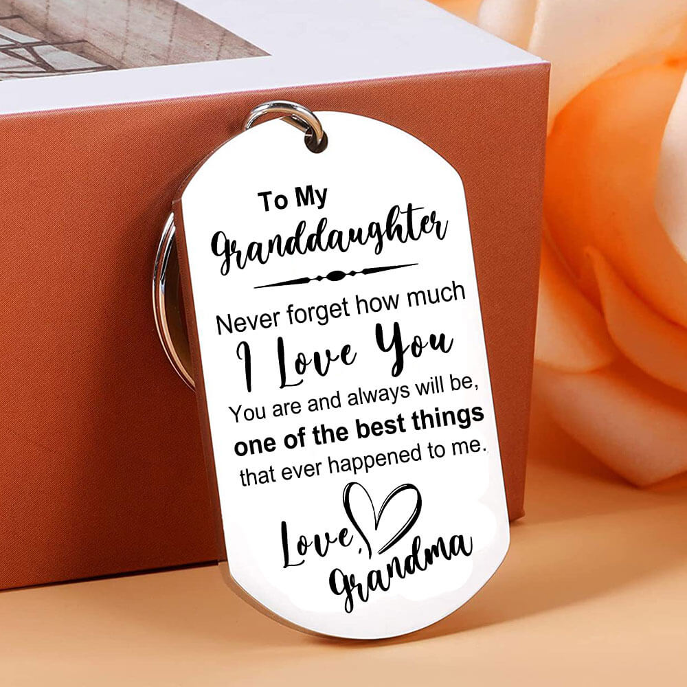 To My Grandson/Granddaughter Keychain - Never Forget
