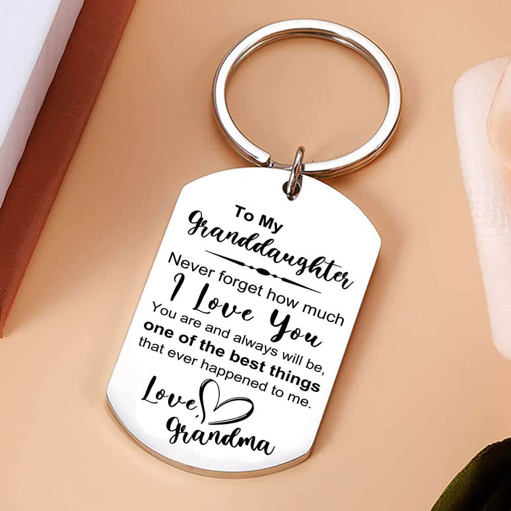 To My Grandson/Granddaughter Keychain - Never Forget