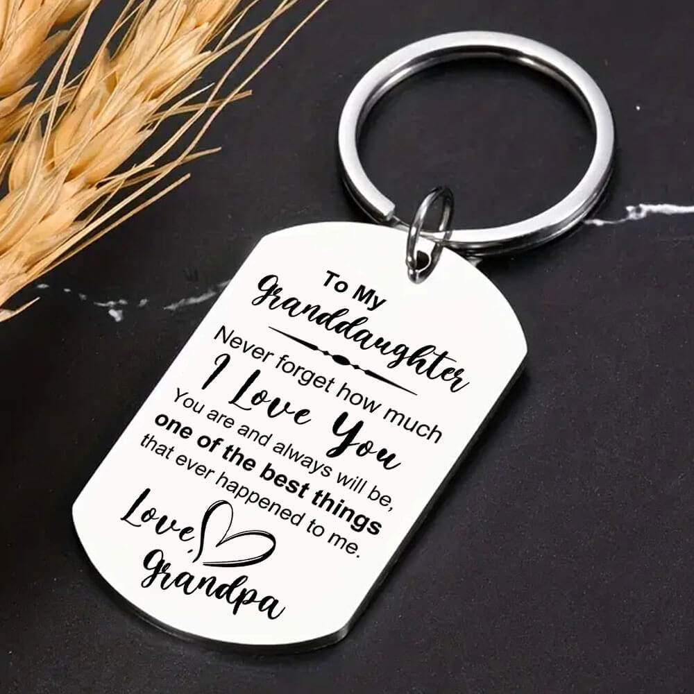 To My Grandson/Granddaughter Keychain - Never Forget