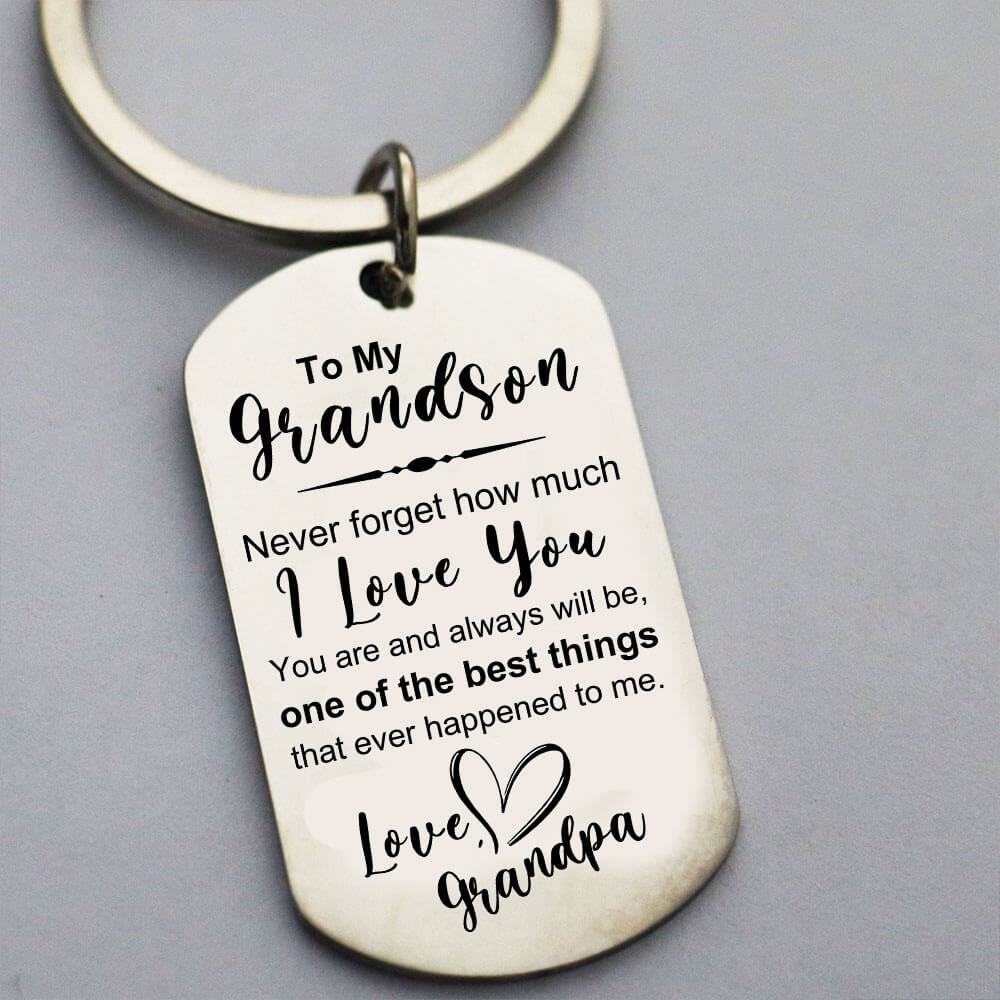 To My Grandson/Granddaughter Keychain - Never Forget