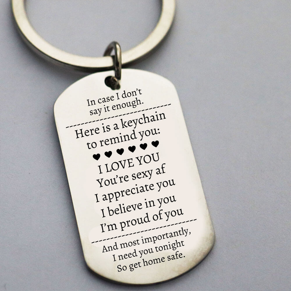 Get Home Safe Couple Keychain