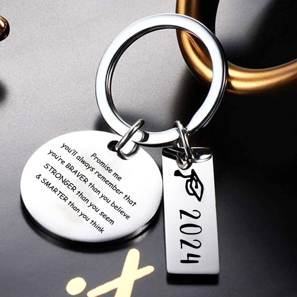 Promise me you'll always remember - 2024 Graduation Keychain