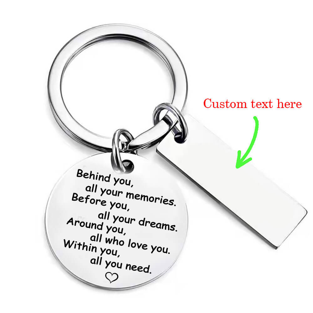 Within You All You Need Keychain With Custom Tag