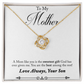 To My Mother Sweetest Gift Love Knot Necklace
