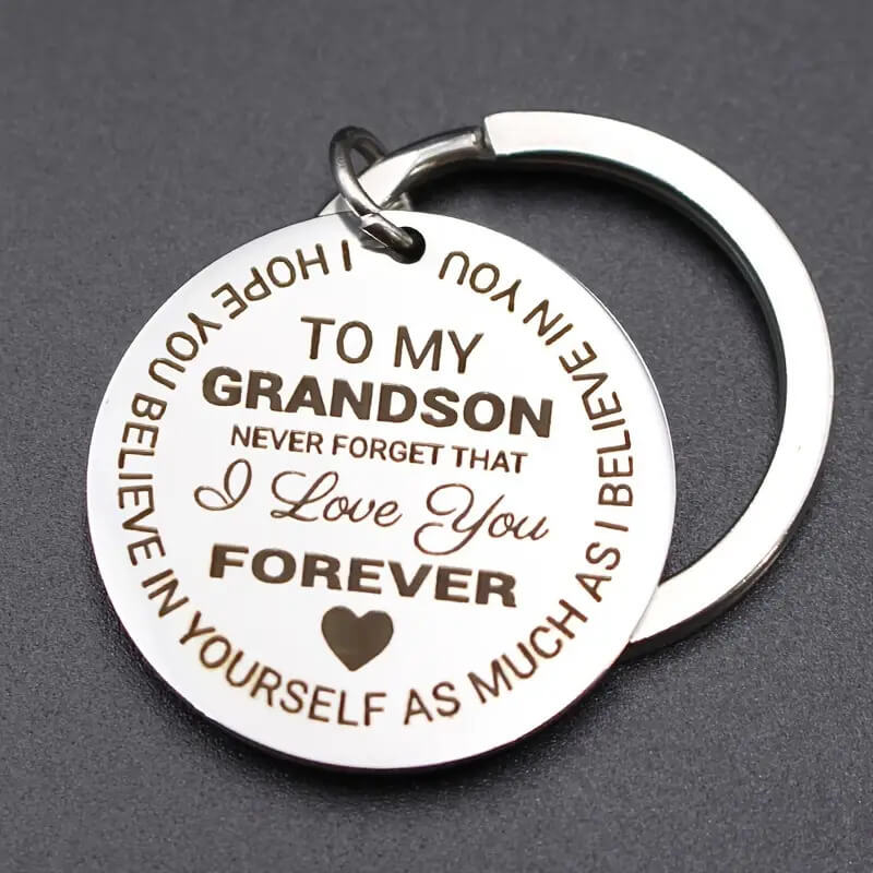 To My Grandson/Granddaughter Believe In Yourself Inspirational Keychain