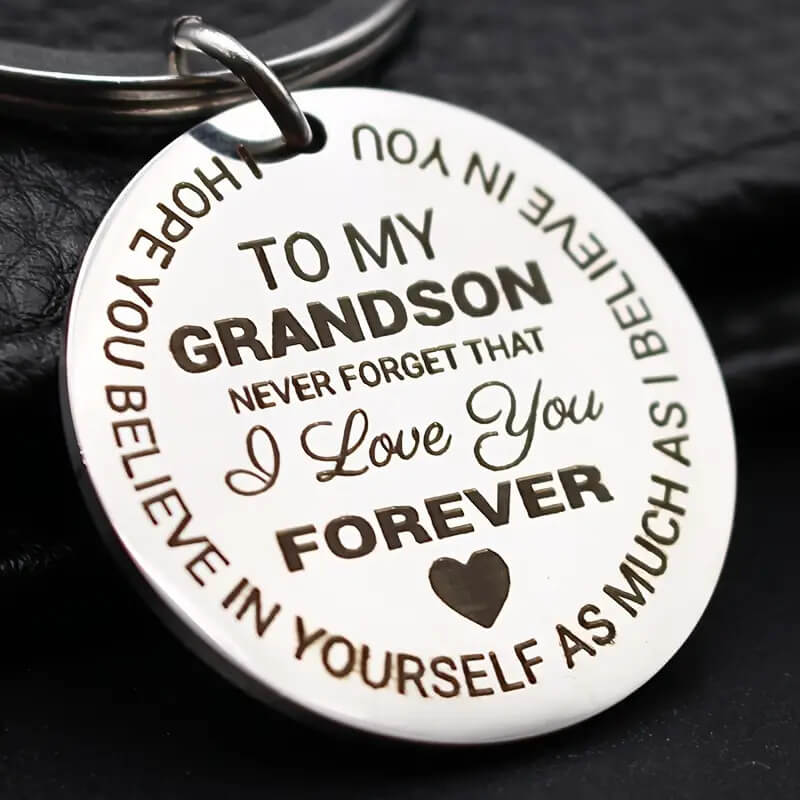 To My Grandson/Granddaughter Believe In Yourself Inspirational Keychain