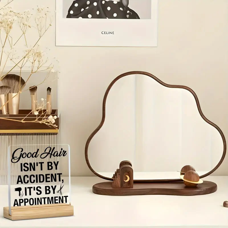 'Good Hair Isn't By Accident, It's By Appointment' Acrylic Square Plaque