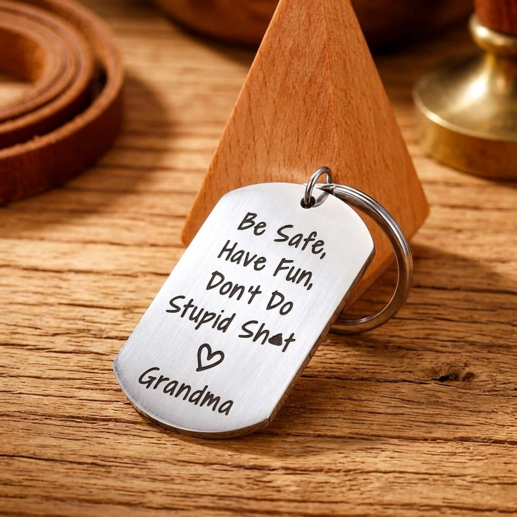 Be Safe Have Fun Don't Do Stupid Keychain for Kids