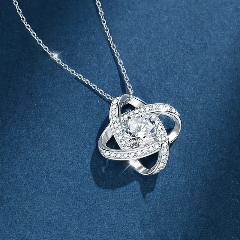 To My Beautiful Mom Love Knot Necklace