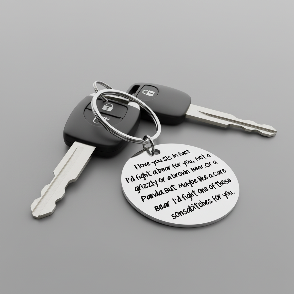 I Love You Sis Keychain