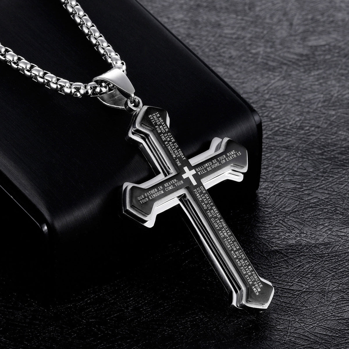 The Lord’s Prayer Cross Necklace necklace GrindStyle 