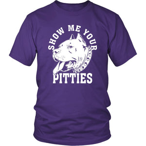 Show Me Your Pitties T-shirt teelaunch District Unisex Shirt Purple S