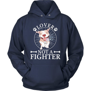 Lover Not Fighter T-shirt teelaunch Unisex Hoodie Navy S