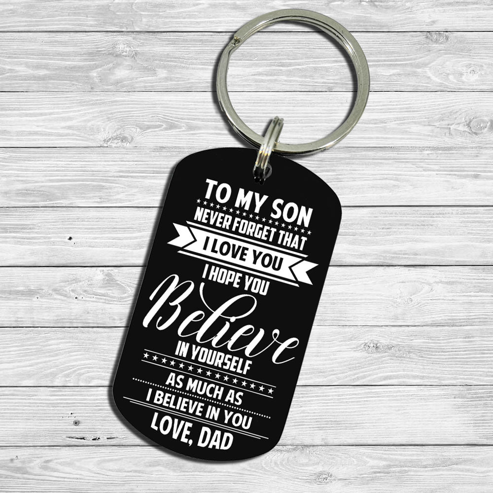 Dad To Son - Believe In Yourself Dog Tag dogtag GrindStyle 
