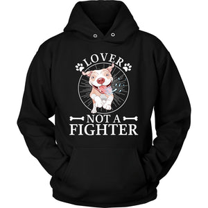 Lover Not Fighter T-shirt teelaunch Unisex Hoodie Black S