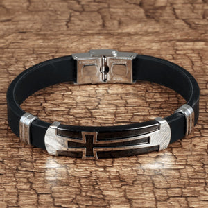 Vintage Cross Silicone Bracelet bracelets GrindStyle 