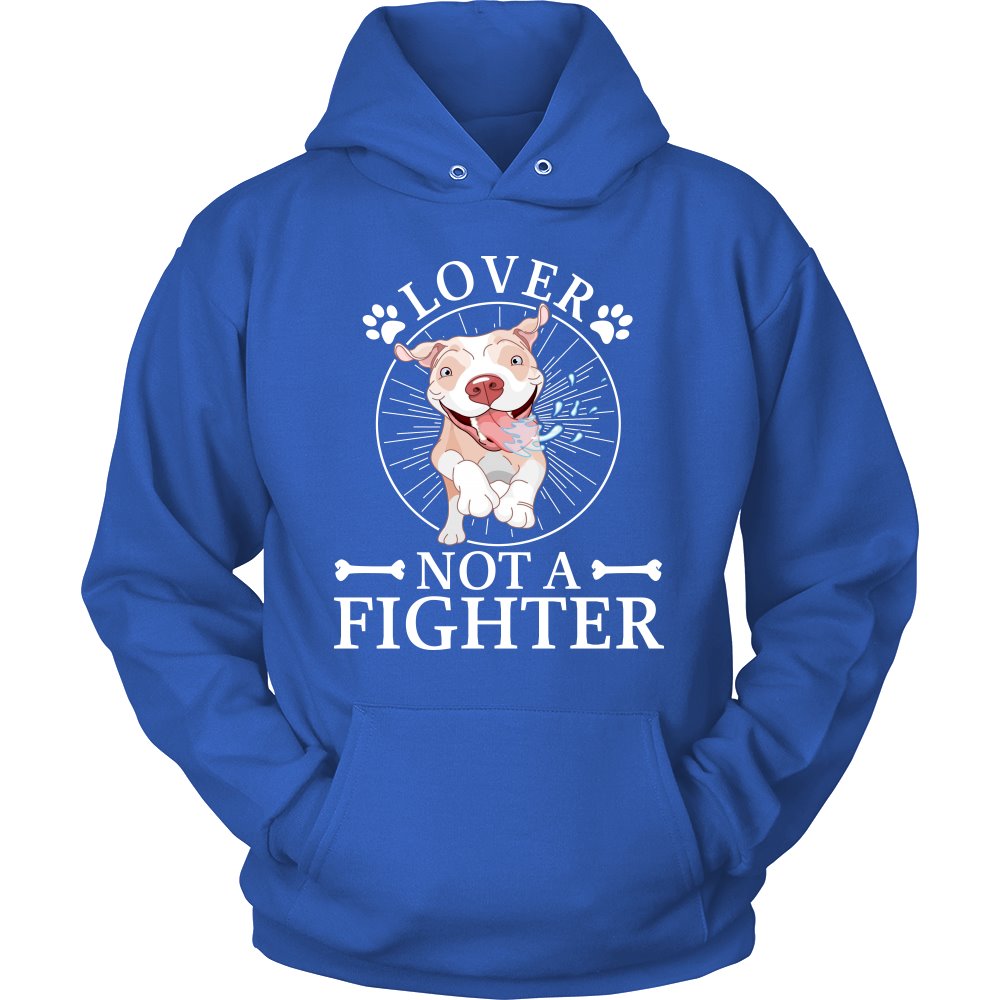 Lover Not Fighter T-shirt teelaunch Unisex Hoodie Royal Blue S
