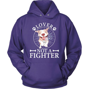 Lover Not Fighter T-shirt teelaunch Unisex Hoodie Purple S