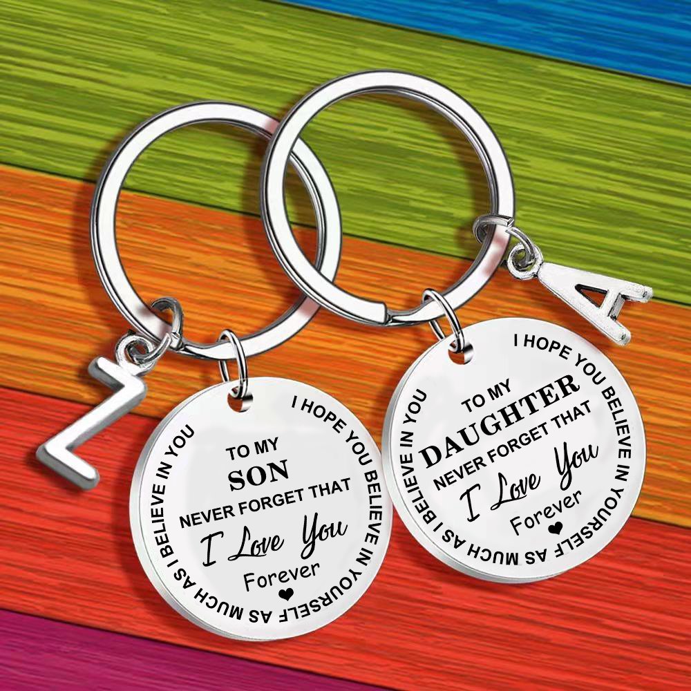 To My Son/Daughter I Love You Forever Inspirational Keychain Keychain GrindStyle 