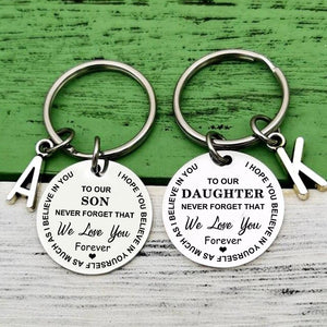 To My Son/Daughter I Love You Forever Inspirational Keychain Keychain GrindStyle 
