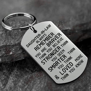Remember You are Braver Than You Believe Keychain Keychain GrindStyle Daughter-in-law 