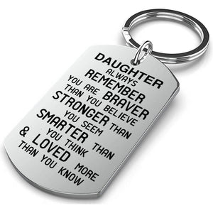 Remember You are Braver Than You Believe Keychain Keychain GrindStyle Daughter 