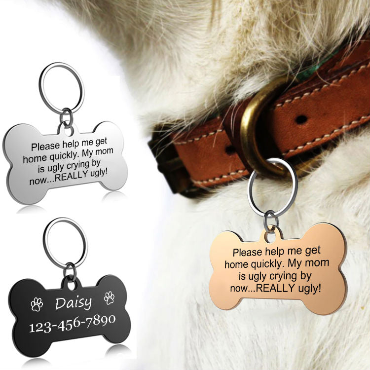 Ugly Crying Mom Funny Personalized Pet Tag Pet Tag GrindStyle 