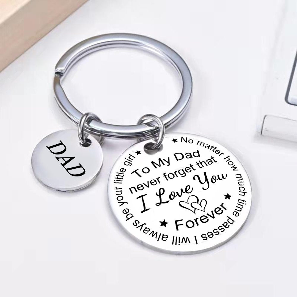 To My Dad/Mom Keychain - I Love You Forever Keychain GrindStyle Daughter to Dad 