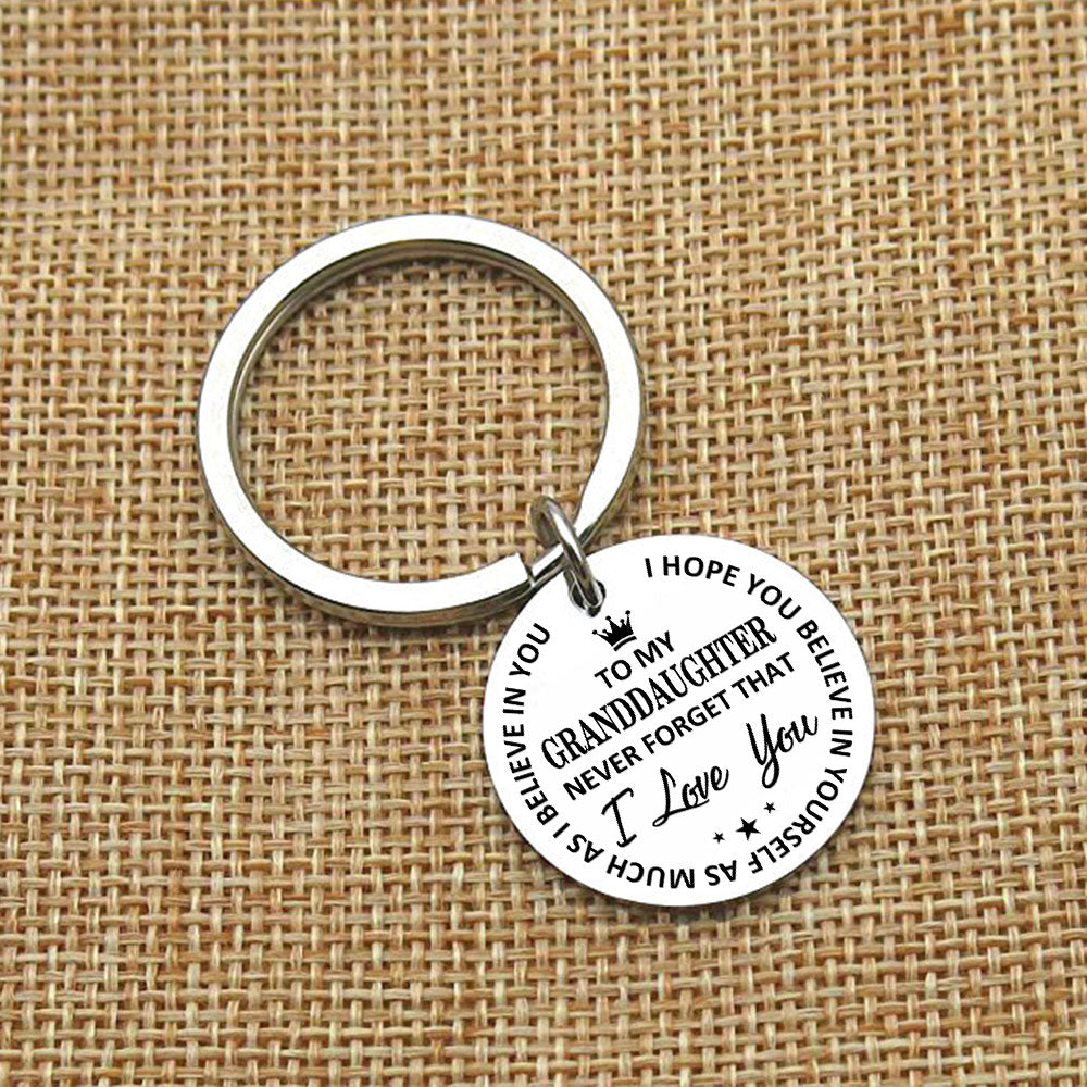 To Granddaughter Believe In Yourself Keychain Keychain GrindStyle 