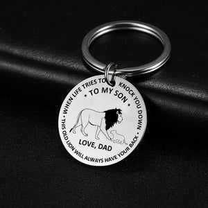 To My Son I Have Your Back Keychain Keychain GrindStyle 