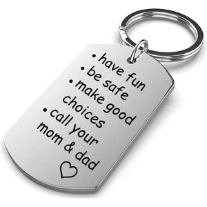 Have Fun, Be Safe, Make Good Choices and Call Your MOM & DAD Keychain Keychain GrindStyle 