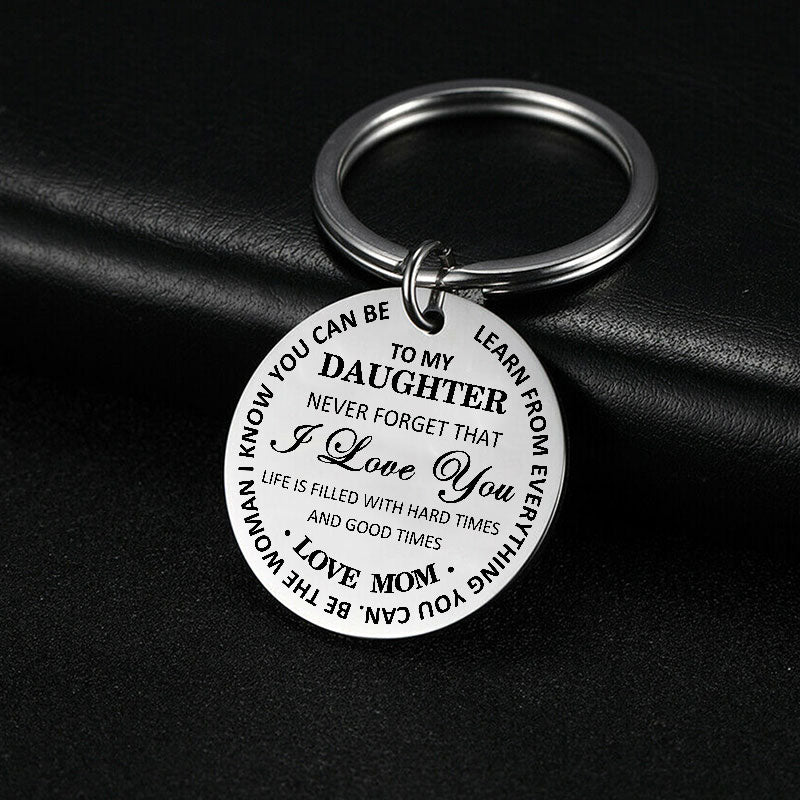 Never Forget That I Love You Keychain Keychain GrindStyle Mom To Daughter 