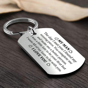 To My Man Keychain - The Day I Met You Keychain GrindStyle 