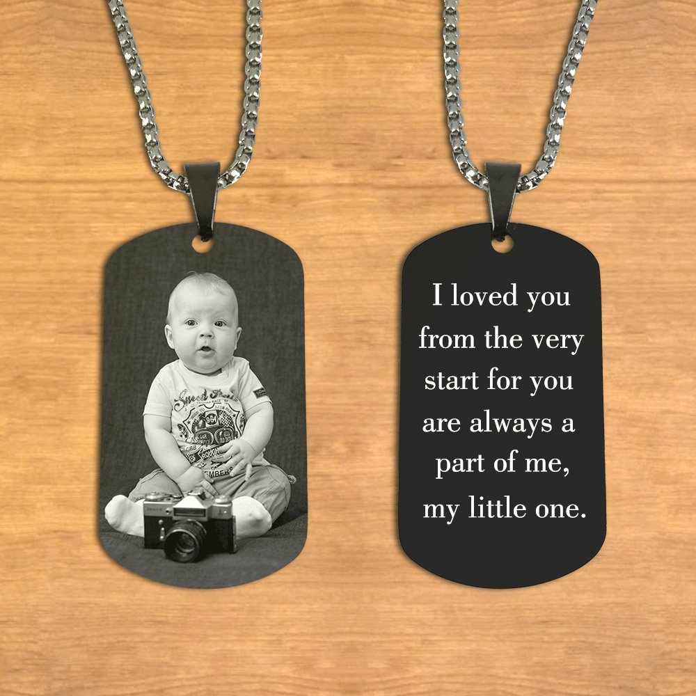 Custom Engraved Dog Tag - Photo Engraved Keychain Keychain GrindStyle 