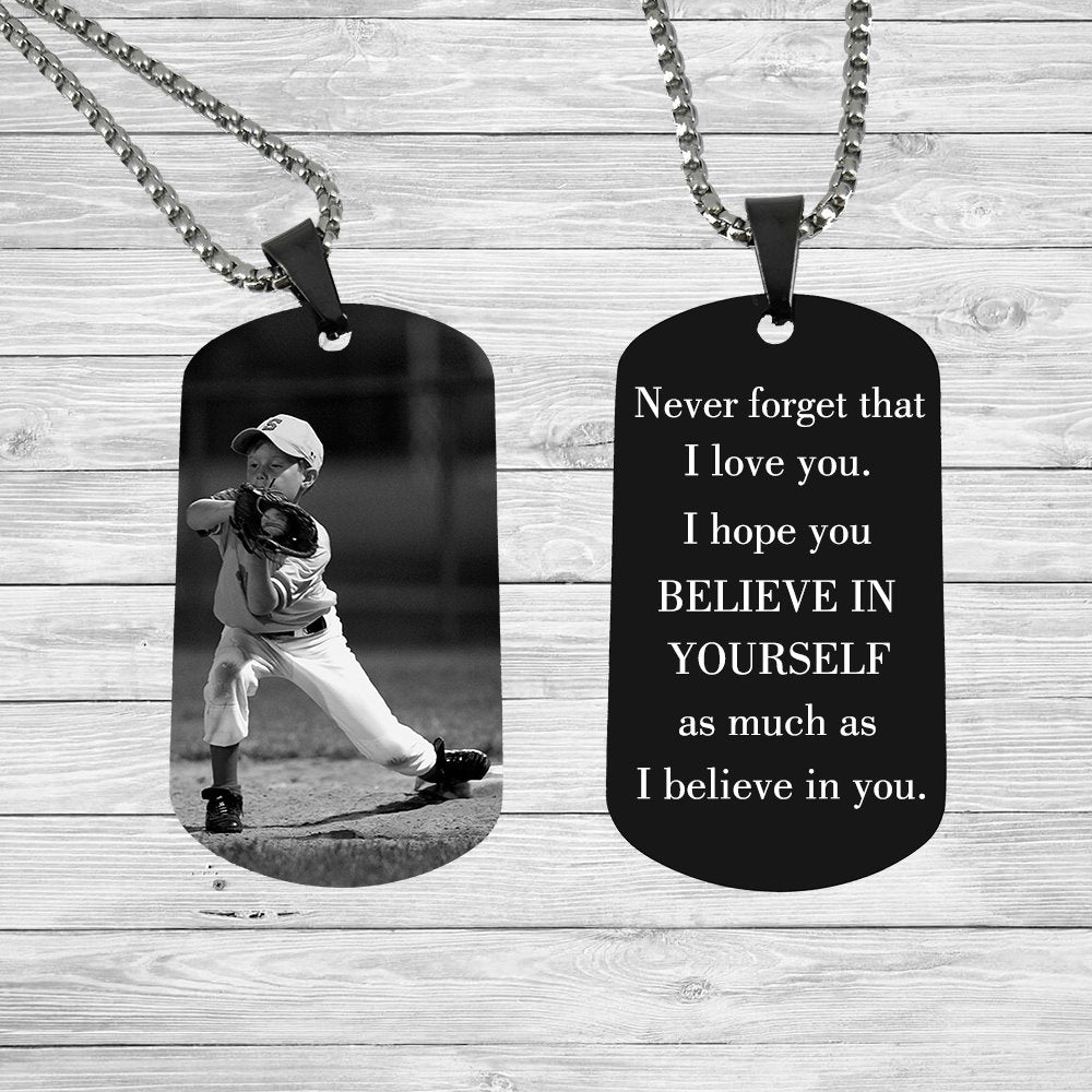 Custom Engraved Dog Tag - Photo Engraved Keychain Keychain GrindStyle 