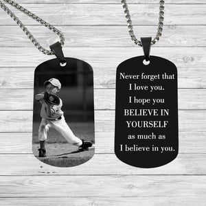 Custom Engraved Dog Tag - Photo Engraved Keychain Keychain GrindStyle 