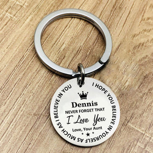 Personalized Believe In Yourself Keychain Keychain GrindStyle 