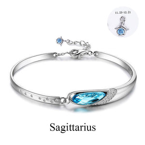 S925 Eye of the Muse Crystal Zodiac Bracelet bracelets GrindStyle Sagittarius 